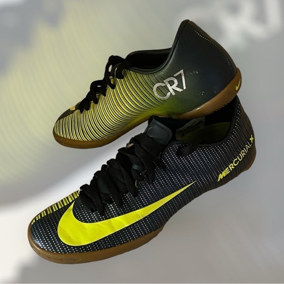 NIKE CR7 Ronaldo MercurialX VictoryVI Indoor Shoes Seaweed Volt M Size 6… - Picture 13 of 15